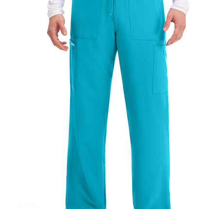 Cherokee Workwear Originals Ultra Men's Mid Rise Zip Fly Straight Leg Pant CK279A - Turquoise