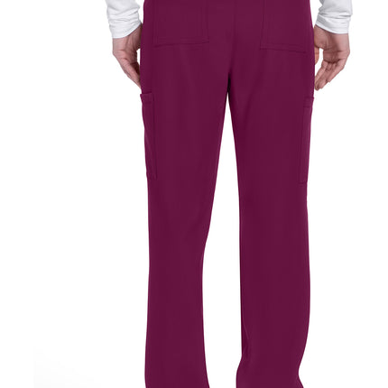 Cherokee Workwear Originals Ultra Men's Mid Rise Zip Fly Straight Leg Pant CK279A - Wine
