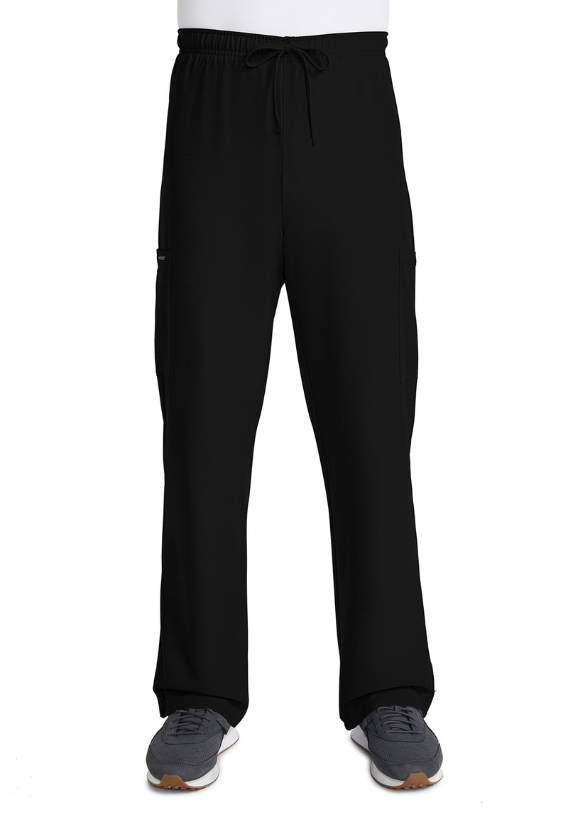 Cherokee Workwear Originals Ultra Unisex Mid Rise Drawstring Straight Pant CK280A - Black