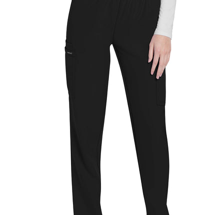 Cherokee Workwear Originals Ultra Mid Rise Pull-on Slim Leg Cargo Pant CK281A - Black