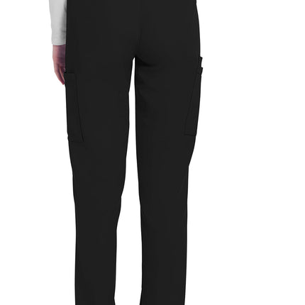 Cherokee Workwear Originals Ultra Mid Rise Pull-on Slim Leg Cargo Pant CK281A - Black