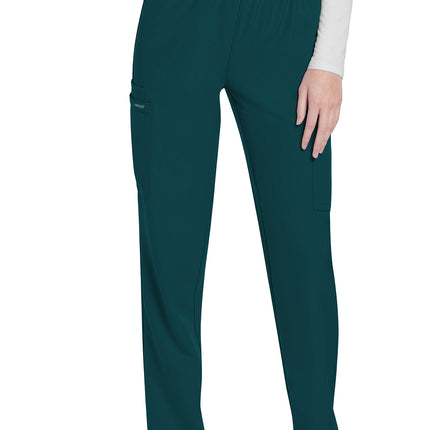 Cherokee Workwear Originals Ultra Mid Rise Pull-on Slim Leg Cargo Pant CK281A - Caribbean Blue