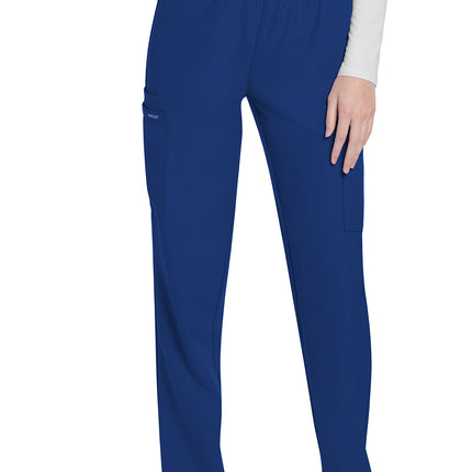 Cherokee Workwear Originals Ultra Mid Rise Pull-on Slim Leg Cargo Pant CK281A - Galaxy Blue