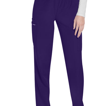 Cherokee Workwear Originals Ultra Mid Rise Pull-on Slim Leg Cargo Pant CK281A - Grape