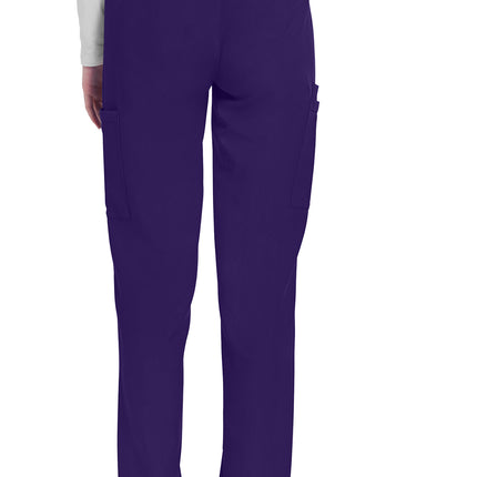 Cherokee Workwear Originals Ultra Mid Rise Pull-on Slim Leg Cargo Pant CK281A - Grape