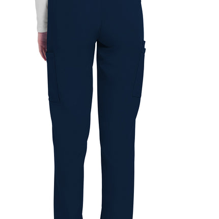 Cherokee Workwear Originals Ultra Mid Rise Pull-on Slim Leg Cargo Pant CK281A - Navy