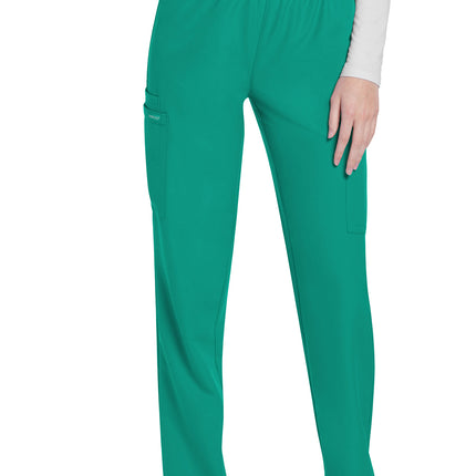 Cherokee Workwear Originals Ultra Mid Rise Pull-on Slim Leg Cargo Pant CK281A - Teal Blue