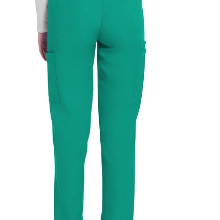 Cherokee Workwear Originals Ultra Mid Rise Pull-on Slim Leg Cargo Pant CK281A - Teal Blue