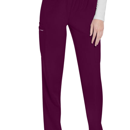 Cherokee Workwear Originals Ultra Mid Rise Pull-on Slim Leg Cargo Pant CK281A - Wine