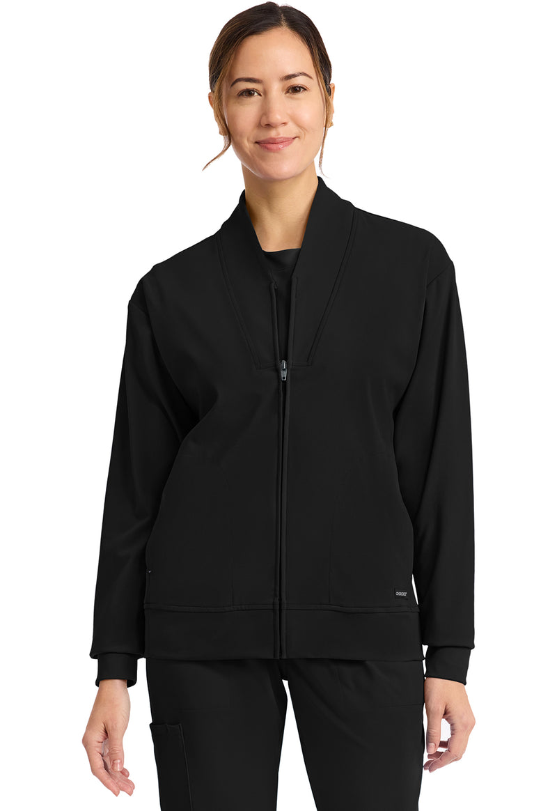 Cherokee Achieve Women's Zip-Up Warm-Up Jacket CK353 - Black