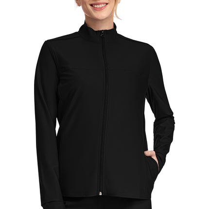 Cherokee Form Women's 3-Pocket Warm-up Jacket CK381 - Black