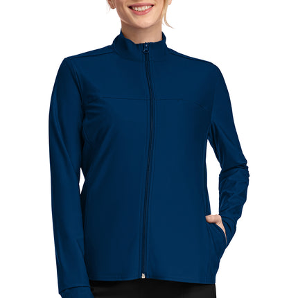 Cherokee Form Women's 3-Pocket Warm-up Jacket CK381 - Navy