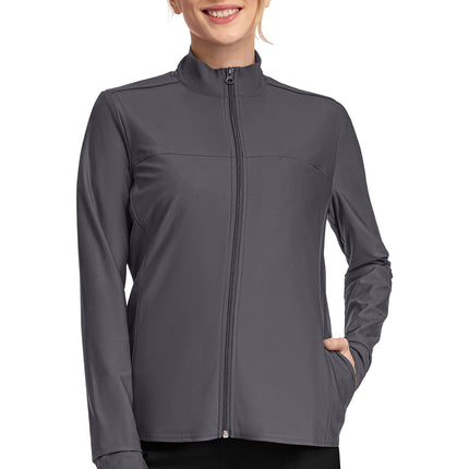 Cherokee Form Women's 3-Pocket Warm-up Jacket CK381 - Pewter