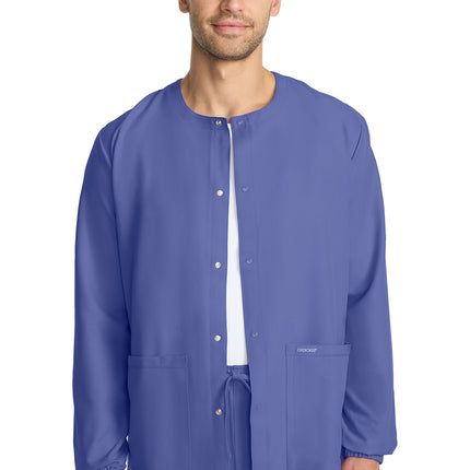 Cherokee Workwear Originals Ultra Unisex Snap Front Warm Up Jacket CK393A - Ciel Blue
