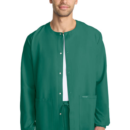 Cherokee Workwear Originals Ultra Unisex Snap Front Warm Up Jacket CK393A - Hunter Green