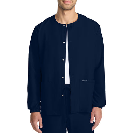 Cherokee Workwear Originals Ultra Unisex Snap Front Warm Up Jacket CK393A - Navy