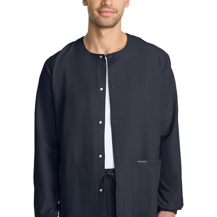 Cherokee Workwear Originals Ultra Unisex Snap Front Warm Up Jacket CK393A - Pewter
