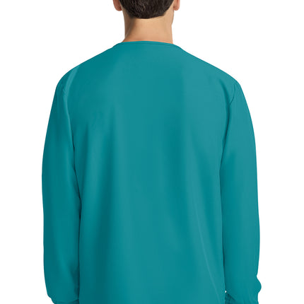 Cherokee Workwear Originals Ultra Unisex Snap Front Warm Up Jacket CK393A - Teal Blue