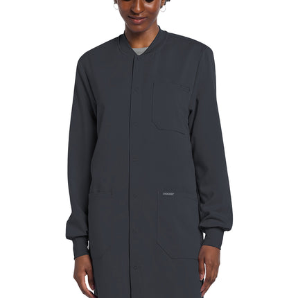Cherokee Project Lab 40" Snap Front Lab Coat CK402A - Pewter