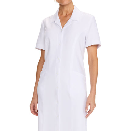 Cherokee Workwear Originals Ultra Women's Button Front Dress CK512A - White