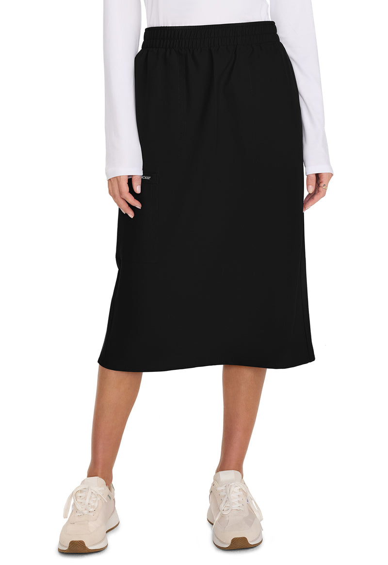 Cherokee Workwear Originals Ultra Women's Elastic Waist Skirt CK563A - Black