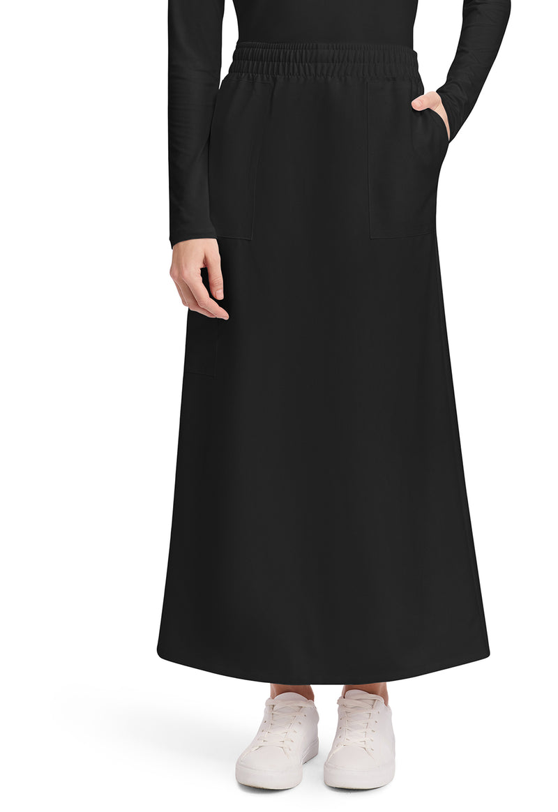 Cherokee Workwear Originals Ultra Women's 3-Pocket Elastic Waist Skirt CK564A - Black