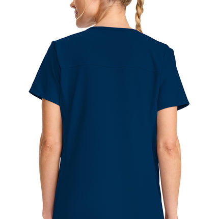 Cherokee Workwear Originals Ultra Maternity Mock Wrap V-Neck Top CK701A - Navy