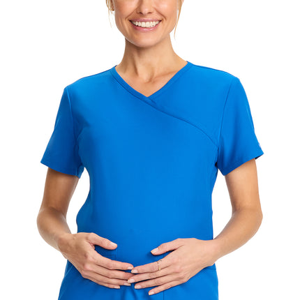 Cherokee Workwear Originals Ultra Maternity Mock Wrap V-Neck Top CK701A - Royal