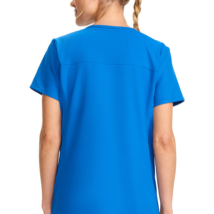 Cherokee Workwear Originals Ultra Maternity Mock Wrap V-Neck Top CK701A - Royal