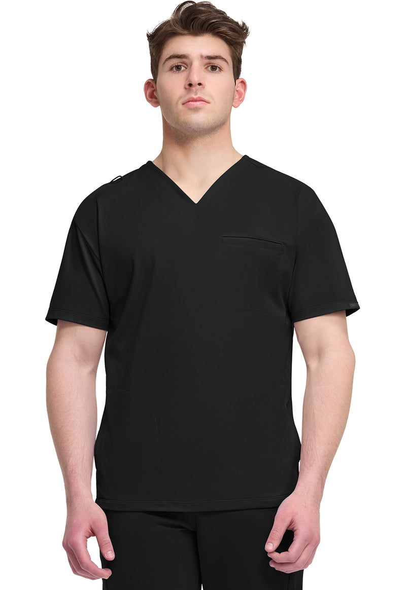 Cherokee Achieve Men's 3-Pocket V-Neck Top CK729 - Black