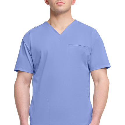 Cherokee Achieve Men's 3-Pocket V-Neck Top CK729 - Ciel