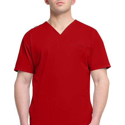 Cherokee Achieve Men's 3-Pocket V-Neck Top CK729 - RED