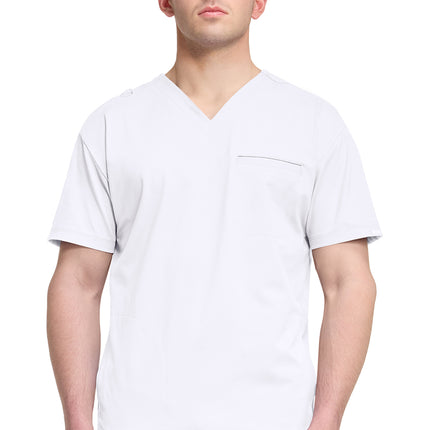 Cherokee Achieve Men's 3-Pocket V-Neck Top CK729 - WHITE