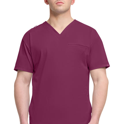 Cherokee Achieve Men's 3-Pocket V-Neck Top CK729 - Wine