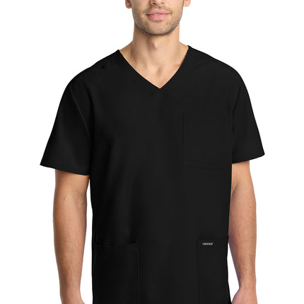 Cherokee Workwear Originals Ultra Men's 3-Pocket V-Neck Top CK783A - Black