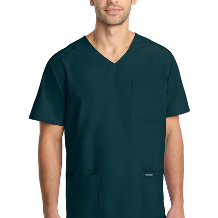 Cherokee Workwear Originals Ultra Men's 3-Pocket V-Neck Top CK783A - Caribbean Blue