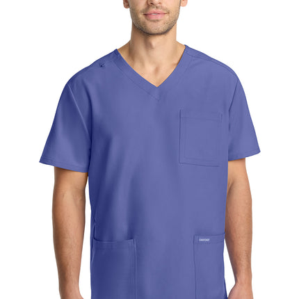 Cherokee Workwear Originals Ultra Men's 3-Pocket V-Neck Top CK783A - Ciel Blue