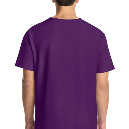 Cherokee Workwear Originals Ultra Men's 3-Pocket V-Neck Top CK783A - Eggplant
