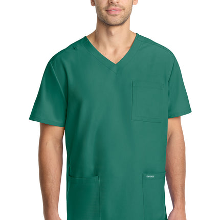 Cherokee Workwear Originals Ultra Men's 3-Pocket V-Neck Top CK783A - Hunter Green