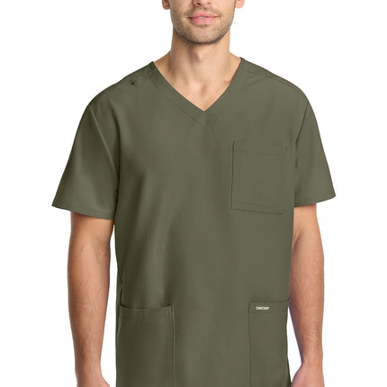 Cherokee Workwear Originals Ultra Men's 3-Pocket V-Neck Top CK783A - Olive