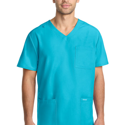Cherokee Workwear Originals Ultra Men's 3-Pocket V-Neck Top CK783A - Turquoise