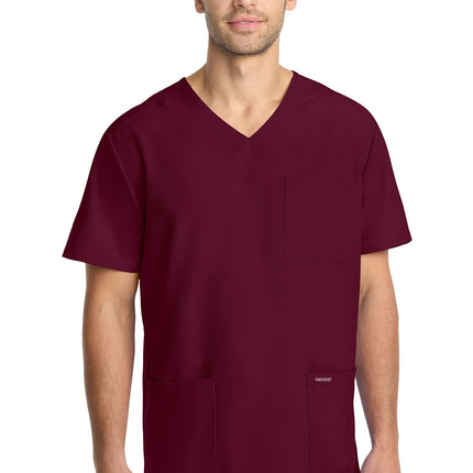 Cherokee Workwear Originals Ultra Men's 3-Pocket V-Neck Top CK783A - Wine
