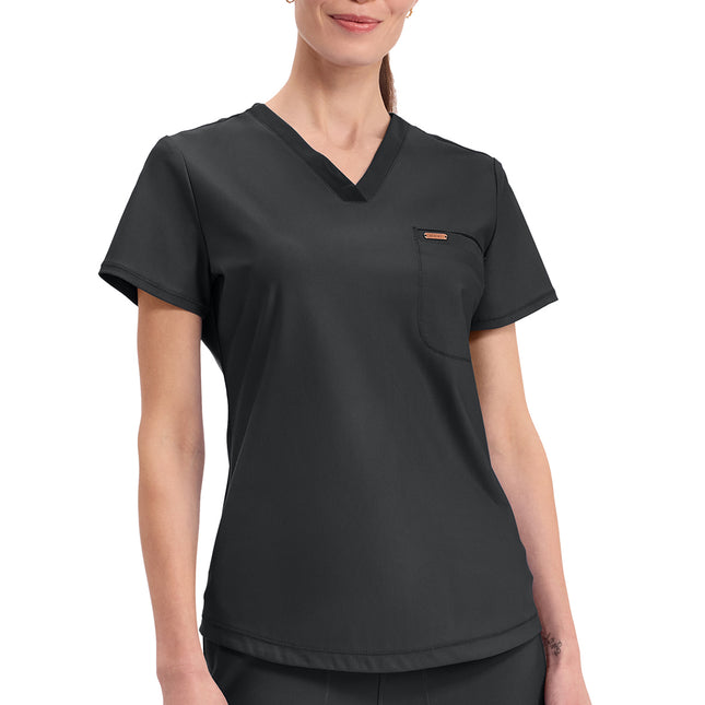Cherokee Form Tuckable V-Neck Top CK819 - Black