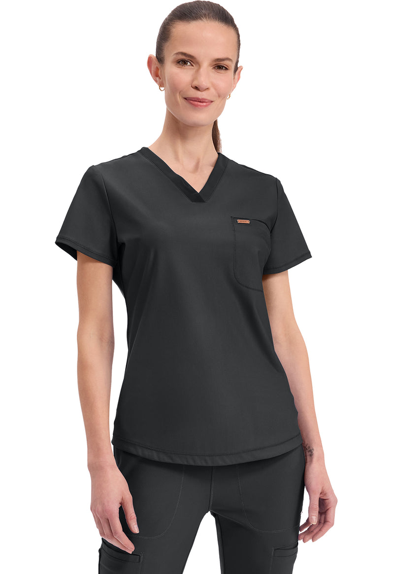 Cherokee Form Tuckable V-Neck Top CK819 - Black