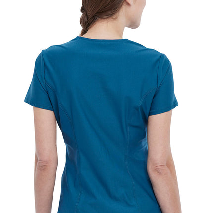Cherokee Form Tuckable V-Neck Top CK819 - Caribbean Blue