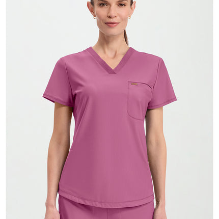 Cherokee Form Tuckable V-Neck Top CK819 - Dusty Mauve