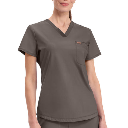 Cherokee Form Tuckable V-Neck Top CK819 - Iron