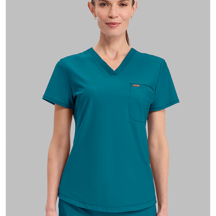 Cherokee Form Tuckable V-Neck Top CK819 - Paradise Cove