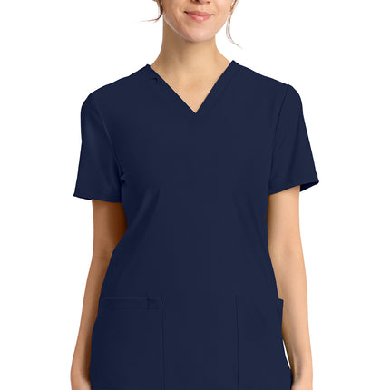 Cherokee Achieve Women's 2-Pocket V-Neck Top CK832 - Navy