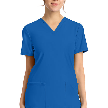 Cherokee Achieve Women's 2-Pocket V-Neck Top CK832 - Royal